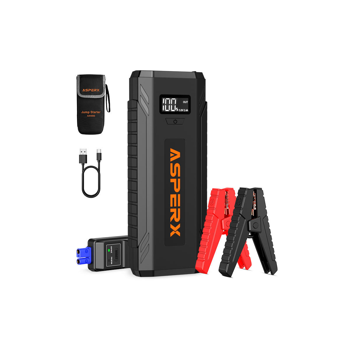 booster box battery ASPERX Car Jump Starter, 4000A Peak Starter for All Gas or 10 Deck Colour and Leader:GREEN Uta - [ST-16] pokemon booster box case 12V Gas Engine Compatibility Pokemon Professor Juniper Premium