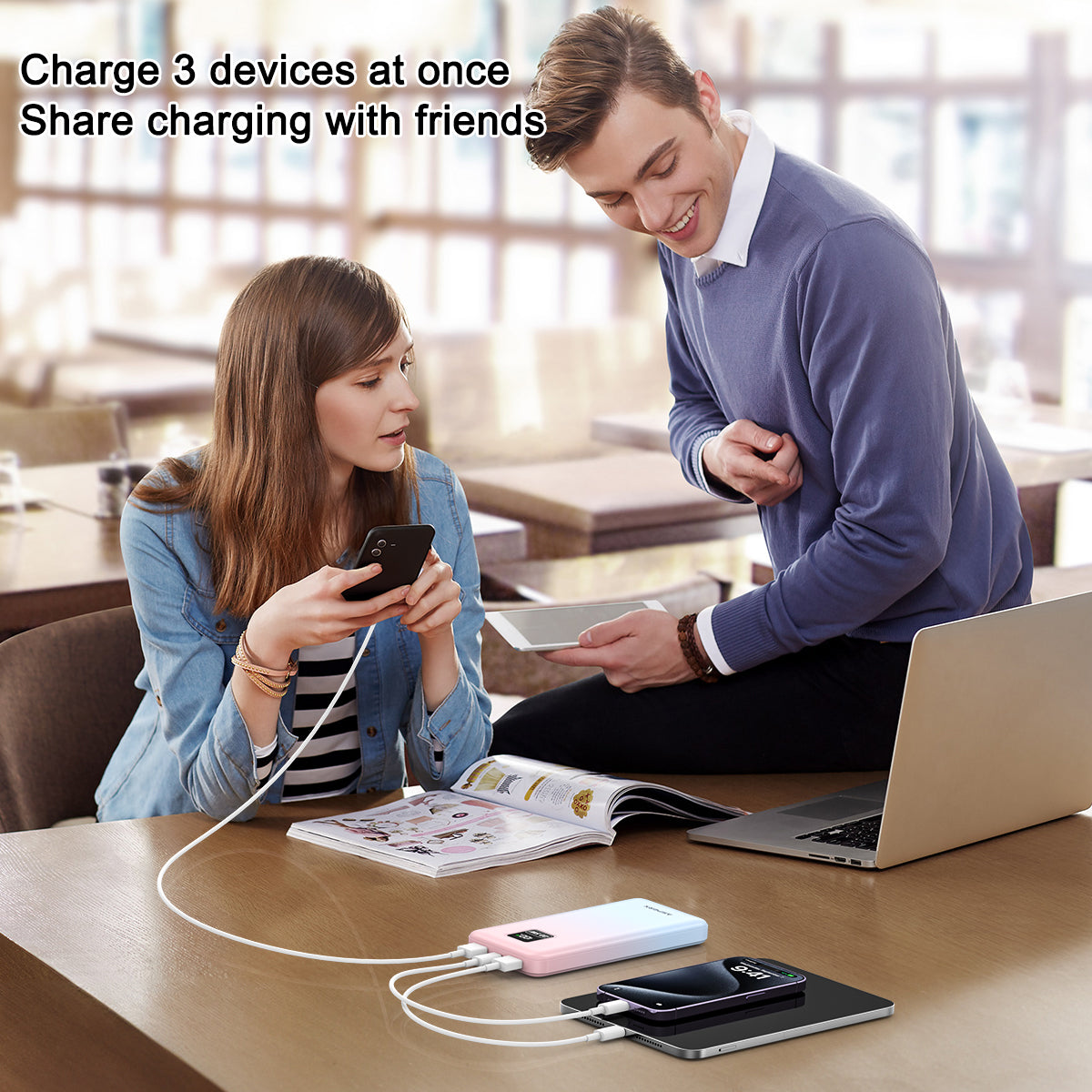 AsperX 22.5W Fast Charging Power Bank, 2 pack 10000mAh Portable Charger with Digital Display, Battery Pack for Smartphone, Tablet, Perfect Gifts