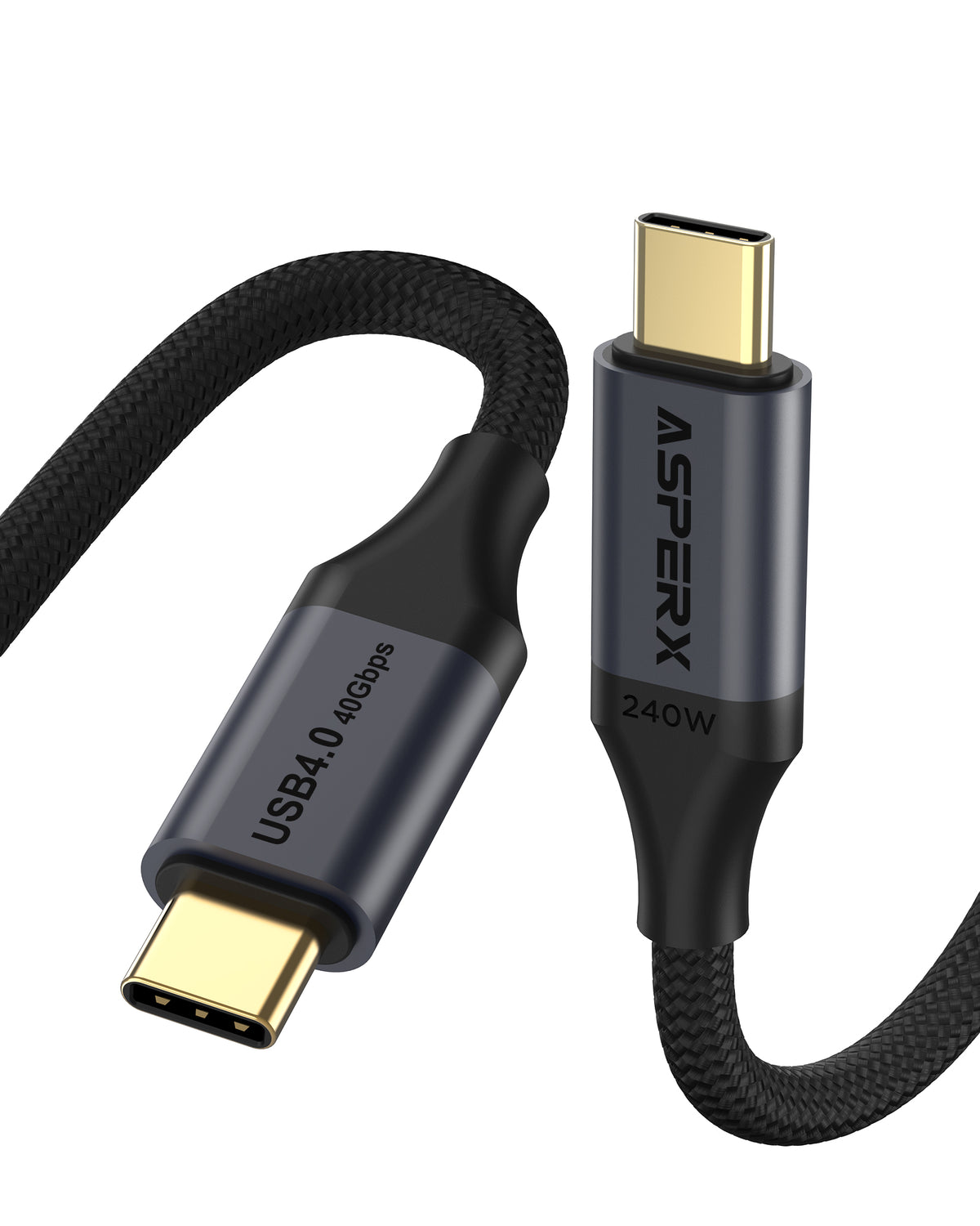 ASPERX USB 4 for Thunderbolt 4 Cable 4Ft, PD3.1 240W, 40Gbps Data Sync