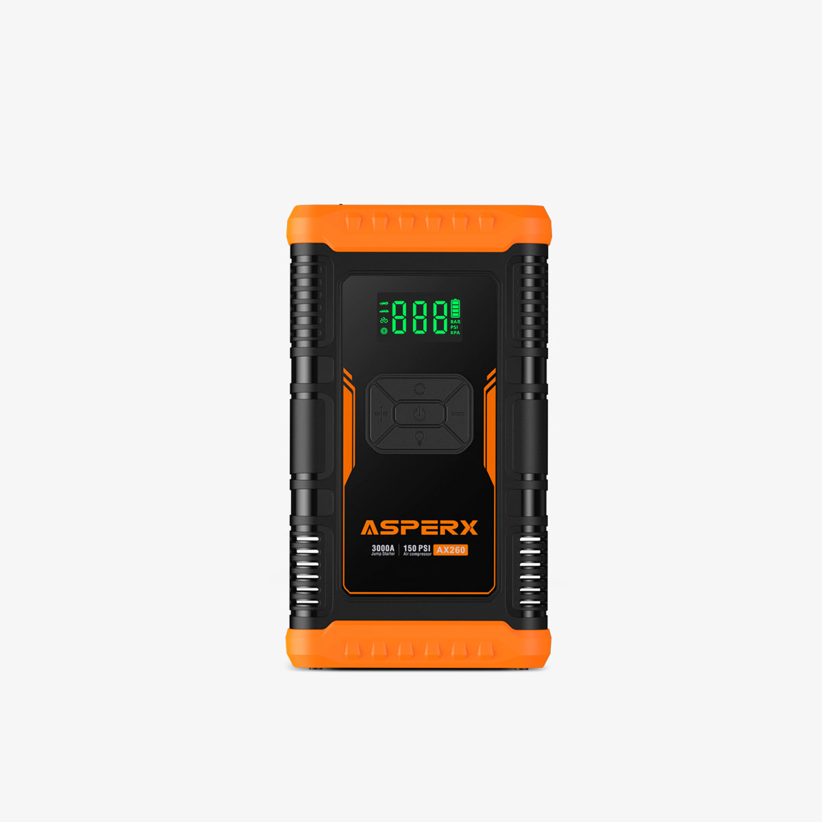 AsperX Air Compressor & Jump Starter – 12V Car Inflator with LCD