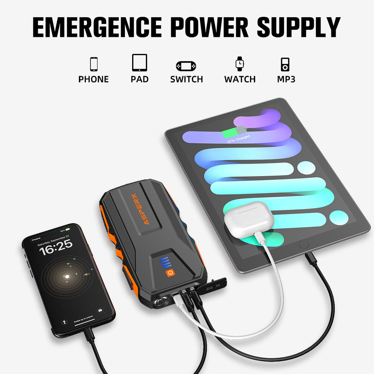 ASPERX Jump Starter 3000A