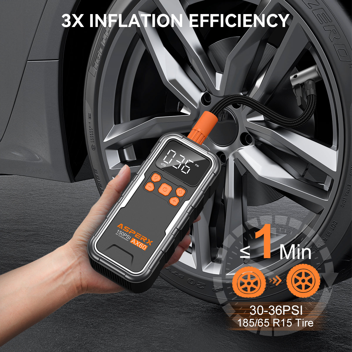 ASPERX Tire Inflator Air Compressor 150PSI