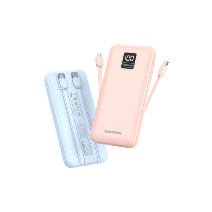 ASPERX 2-Pack Power Bank Portable Charger Fast Charging 10000mAh