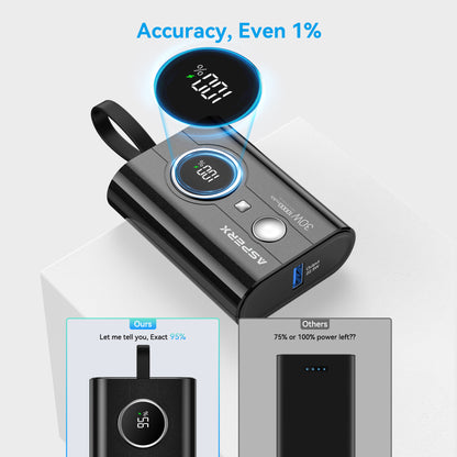 AX 10.000 mAh Powerbank -30 W PD, LED-Anzeige, 3-Port