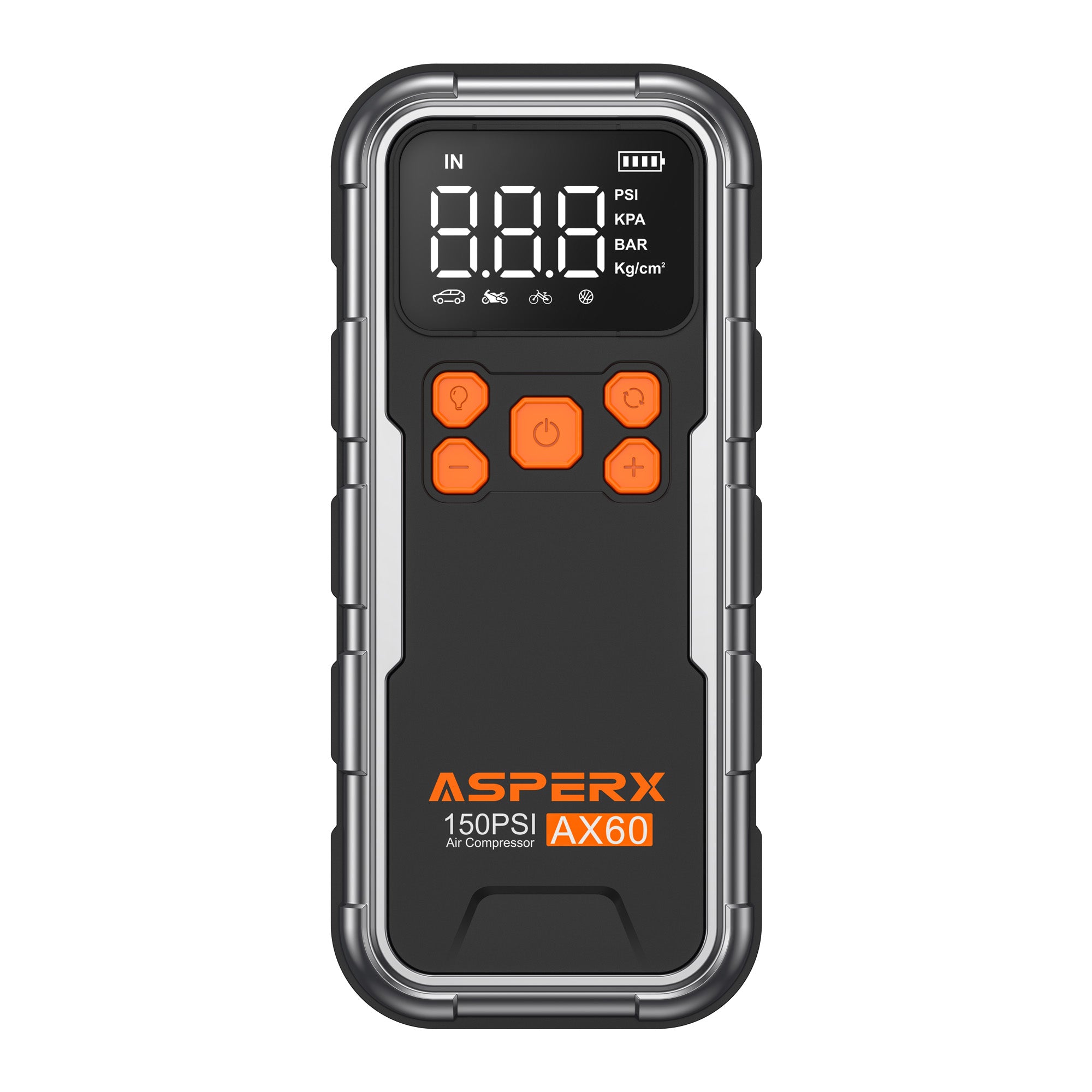 AX Akku-Reifenfüller -150PSI, 3× schneller, Digitalanzeige &amp; LED
