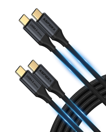 ASPERX USB 4 for Thunderbolt 4 Cable 4Ft, PD3.1 240W, 40Gbps Data Sync