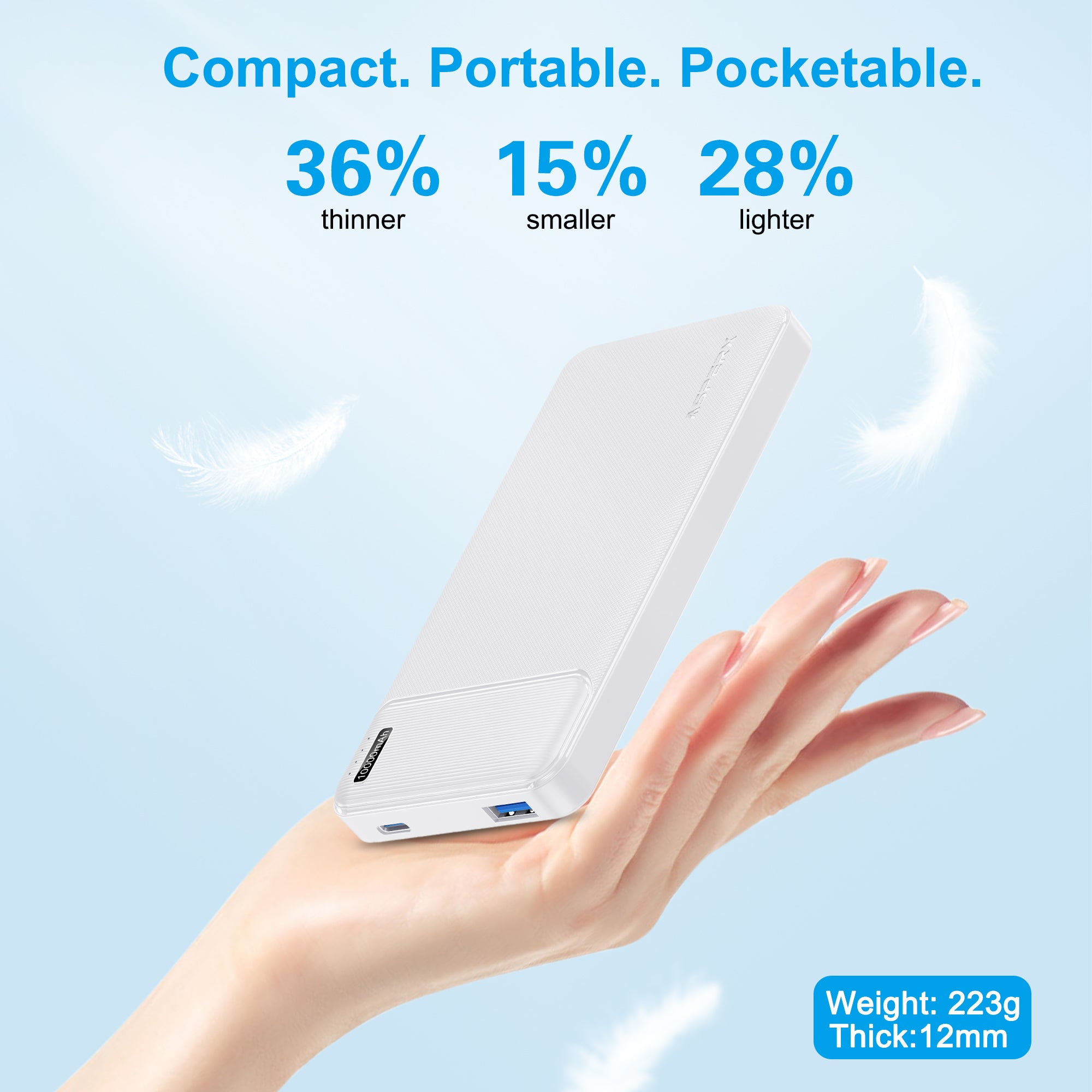 AX 10.000 mAh Powerbank – 22,5 W Schnellladung, reisebereit