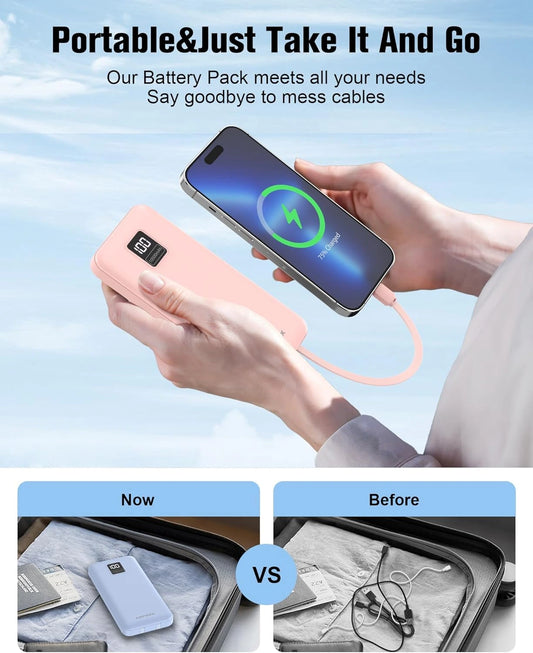 ASPERX 2-Pack Power Bank Portable Charger Fast Charging 10000mAh