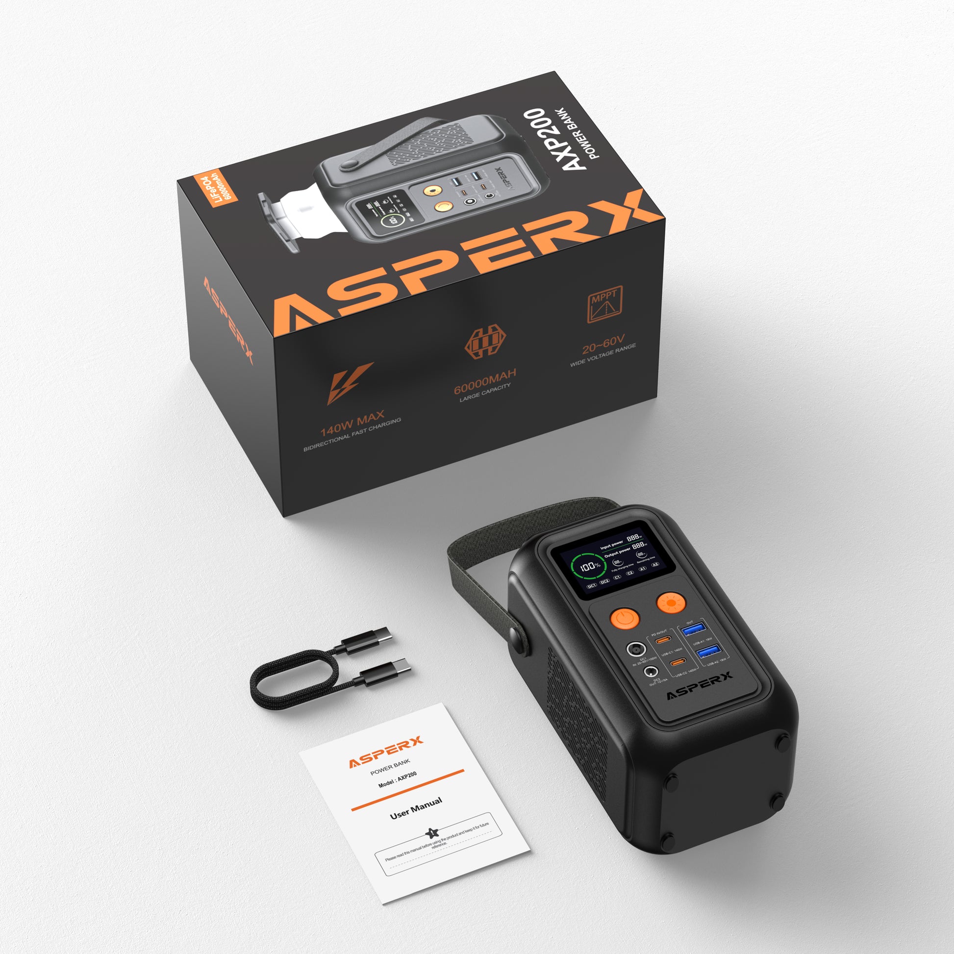 AsperX ポータブル電源 A60 (82500mAh/297Wh) 【公式通販】 AsperX ポータブル電源 A60 (82500mAh/297Wh) 【公式通販】