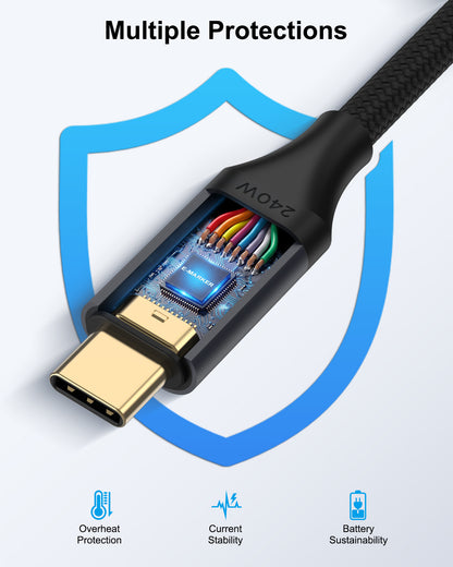 ASPERX USB 4 for Thunderbolt 4 Cable 4Ft, PD3.1 240W, 40Gbps Data Sync