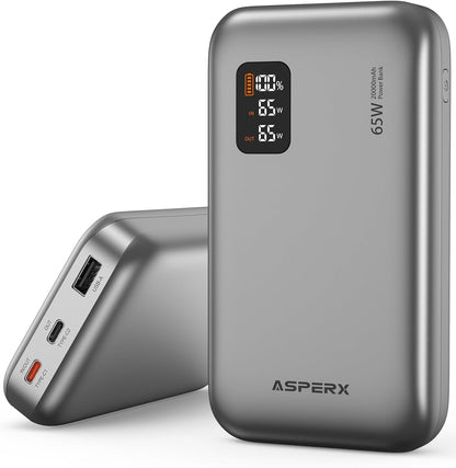 AX 20.000 mAh Laptop-Powerbank – 65 W USB-C PD, Digitalanzeige