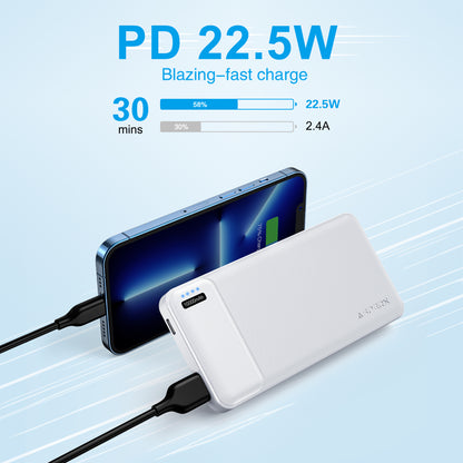 AX 10.000 mAh Powerbank – 22,5 W Schnellladung, reisebereit