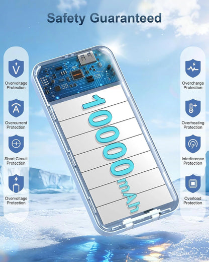 ASPERX 2-Pack Power Bank Portable Charger Fast Charging 10000mAh