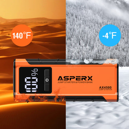 AX4500 Starthilfe -4500A, LCD-Display, für alle Benziner/10,0 l Diesel