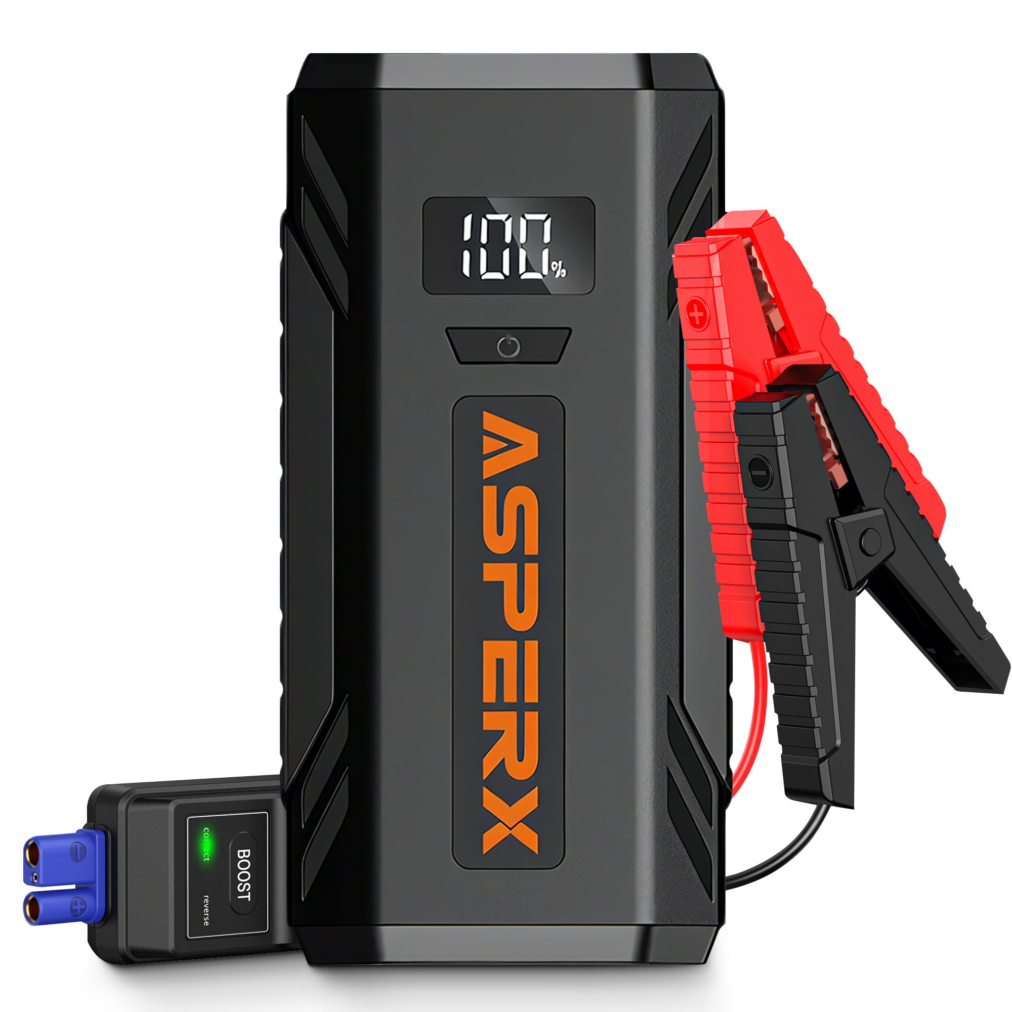 AX 2000A Starthilfegerät – 8,0 l Benzin / 6,5 l Diesel, LCD-Display, 12-V-Booster-Pack