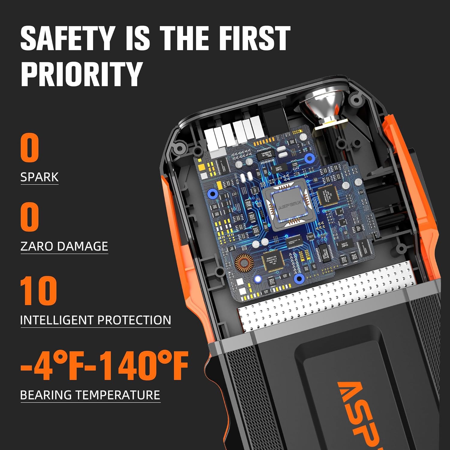 AX 3000A Starthilfe - 10,0 l Benzin / 8,0 l Diesel, LED, BMS