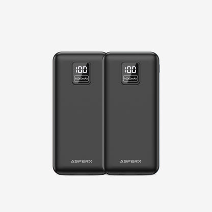 ASPERX 2-Pack Power Bank Portable Charger Fast Charging 10000mAh