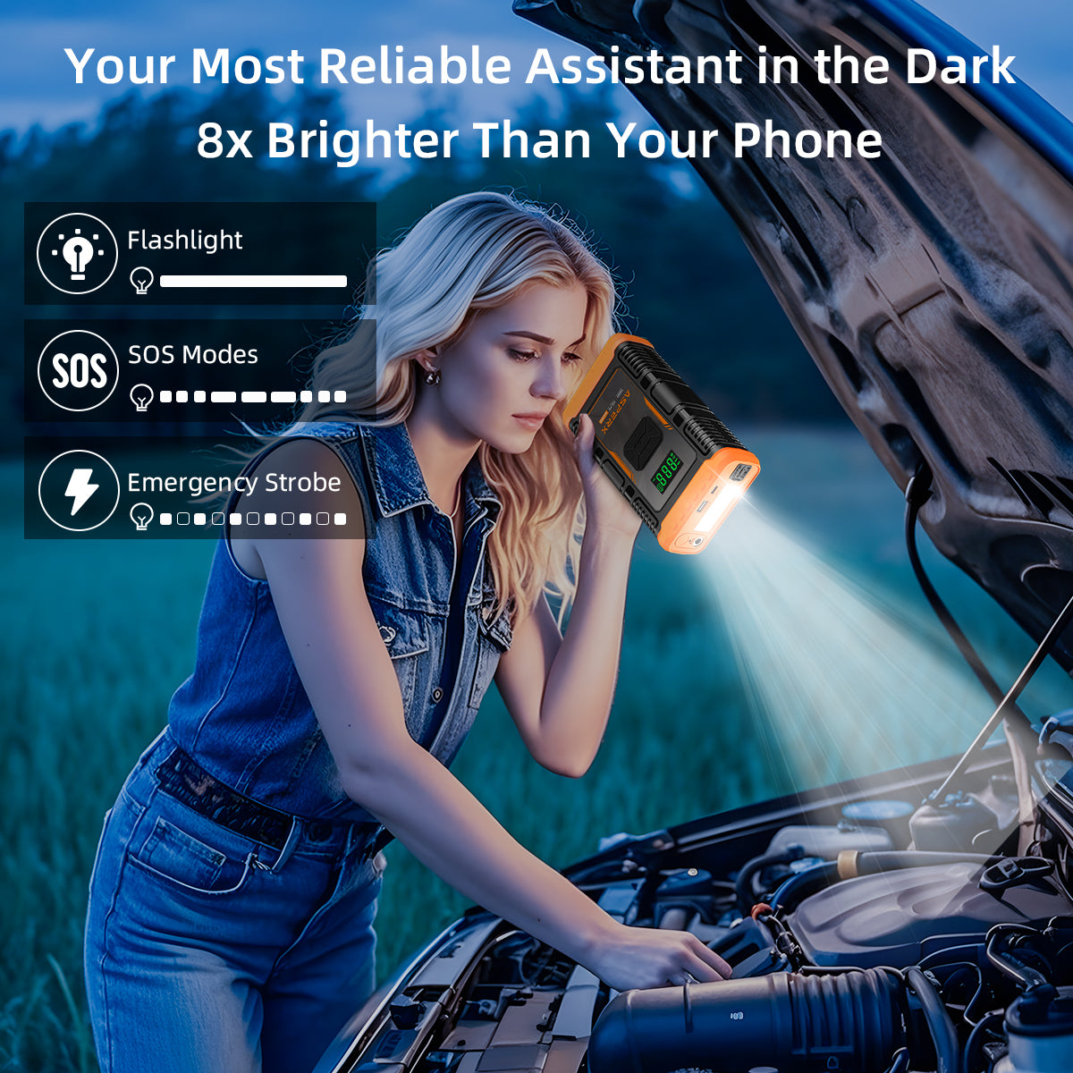 ASPERX Jump Starter with Air Compressor 3000A