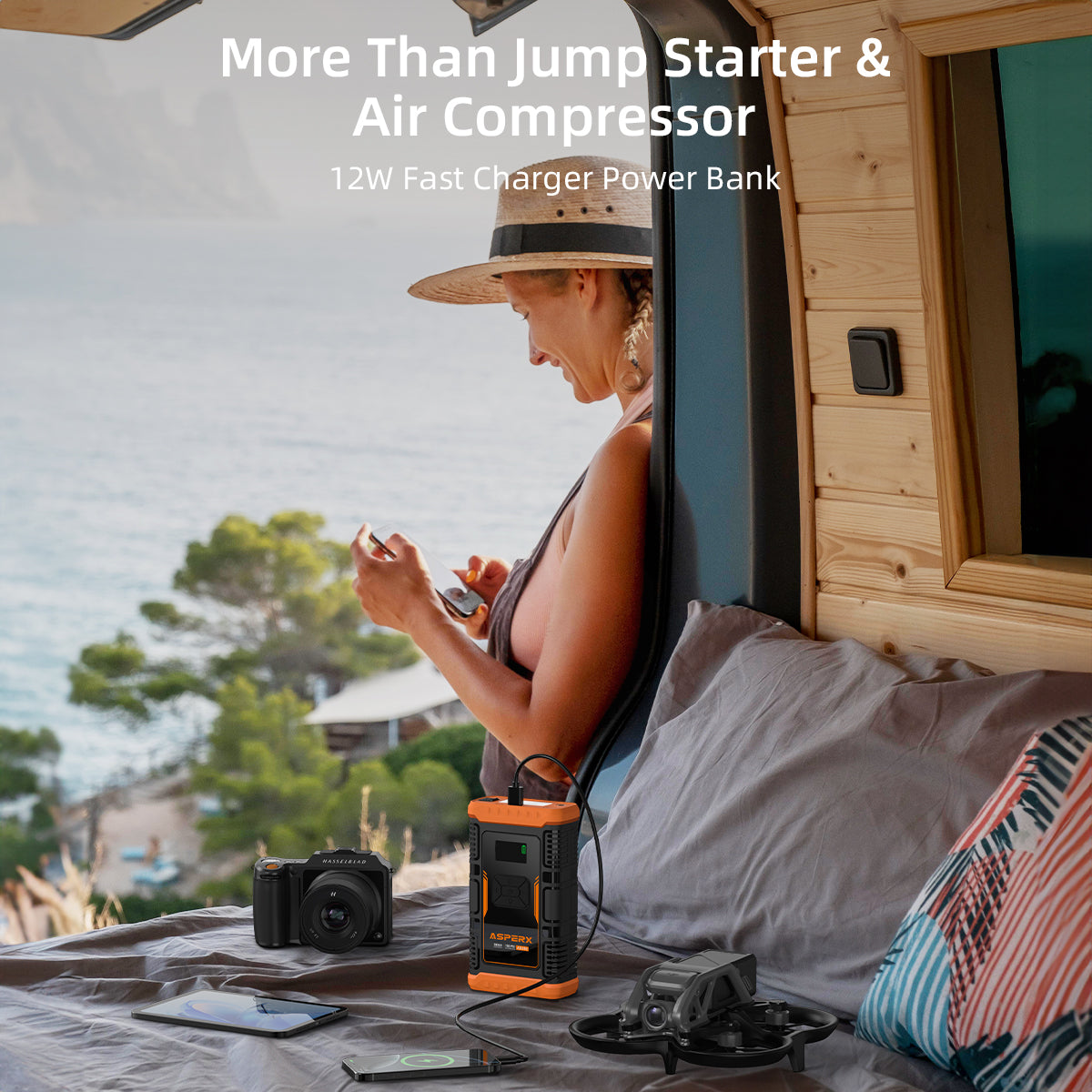 ASPERX Jump Starter with Air Compressor 3000A